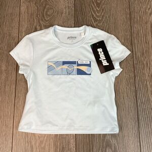 Prince‎ Shirt Tennis Ball Graphic Short Sleeve XS (6-7) Girls Youth Blue